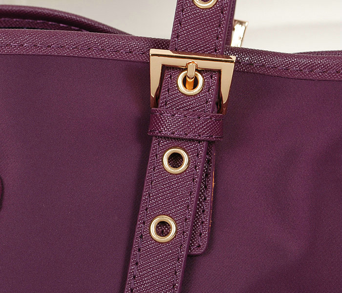 2014 Prada fabric shoulder bag BL1563 purple - Click Image to Close